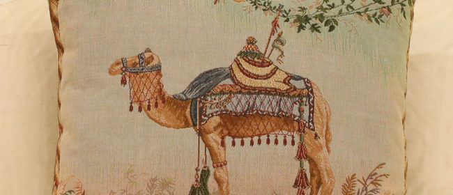 Tapestry Cushion – Camel