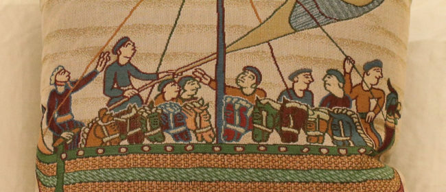 Tapestry Cushion – Bayeux Boatmen