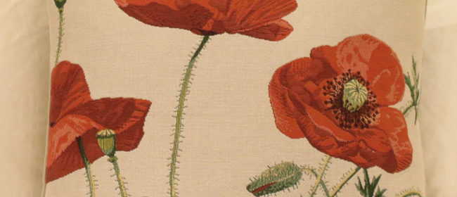 Tapestry Cushion – Wild Poppies