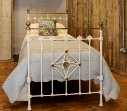 Antique-White-Decorative-Brass-and-Iron-Single-Bed-MS48