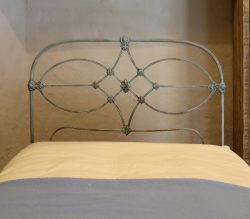 Platform-Style-Blue-Verdigris-Single-Antique-Bed-MS46