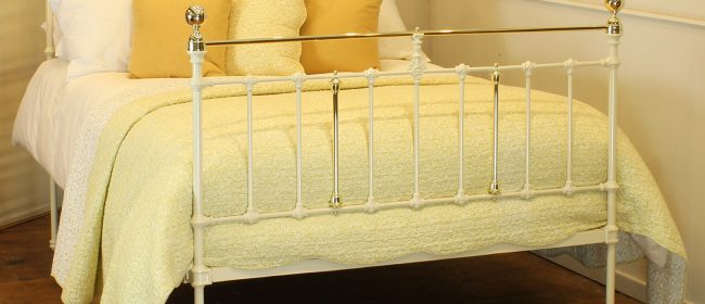 Cream Brass and Iron Bed MD113