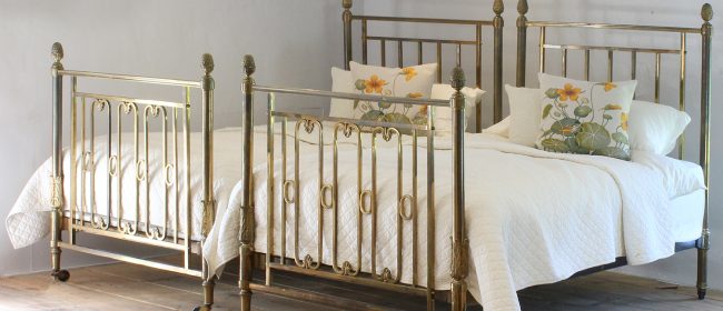Waring & Gillows All Brass Pair of Beds MP51